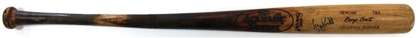 George Brett 1989 Game Used & Signed Repaired Broken Bat