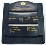 George Brett Kansas City Royals Signed Seat back W/ inscriptions.  