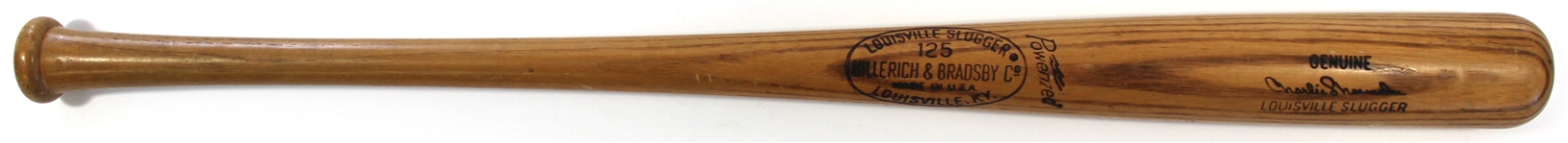 Charlie Shoemaker 1961-64 KC As Game Used Bat W/ Card