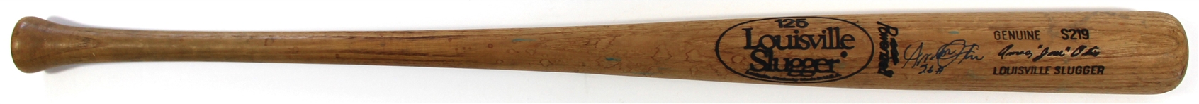 Amos Otis Game Used & Signed KC Royals Bat