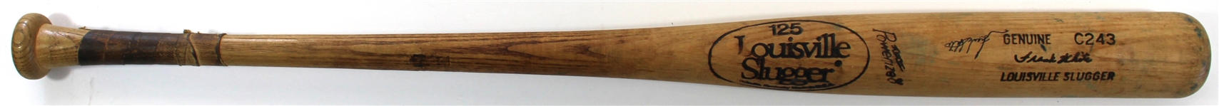 Frank White Game Used & Signed Royals Bat