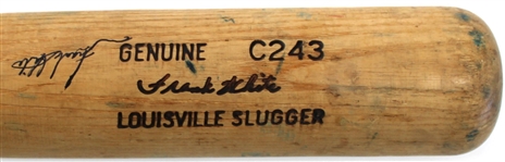 Frank White Game Used & Signed Royals Bat