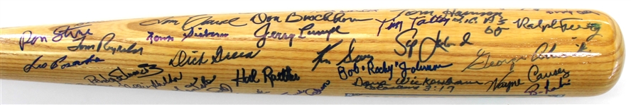 Kansas City Athletics 1994 Cooperstown Signed Bat w/ 25 Players