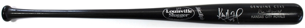 Ken Harvey Game Used & Signed Royals Bat