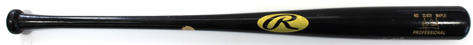 Alcides Escobar Game Used & Signed Bat