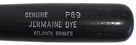 Jermaine Dye Game Used Braves Bat