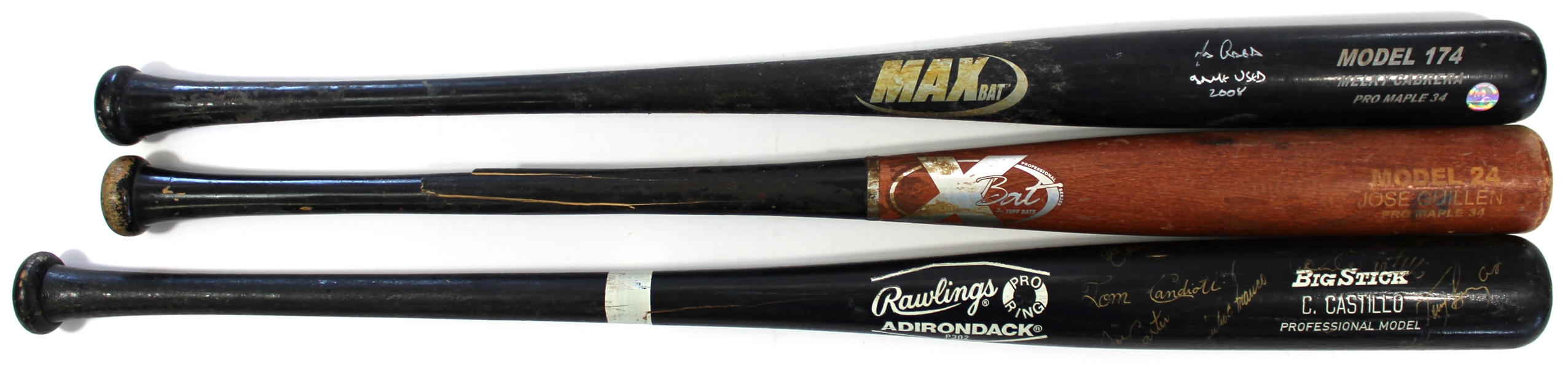 Milky Cabrera - Jose Guillen - Castillo Game Used Bats