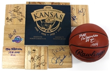 Kansas Basketball lot of flooring - Ball - Larry Brown