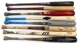 Lot of 8 Amazing Game Used Bats