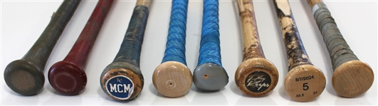 Lot of 8 Amazing Game Used Bats