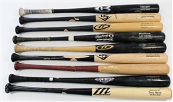 Lot of 9 Amazing Game Used Bats