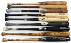 Lot of 9 Amazing Game Used Bats