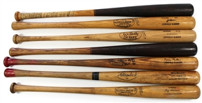 Lot of 7 Game Used Bats - Cookie Rojas is missing the back