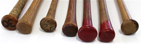 Lot of 7 Game Used Bats - Cookie Rojas is missing the back