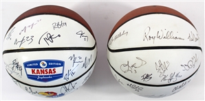 Lot of 2 KU Basketball 1999 Signed Roy Williams Total 18 / 17 Each