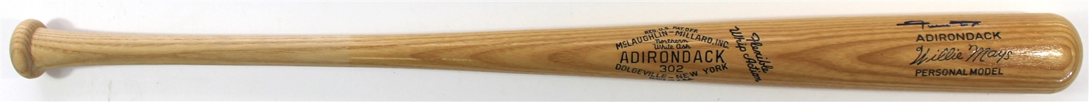 Willie Mays Signed Adirondack Bat - Goldin Authenticated 