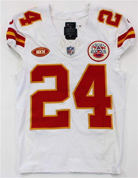 Skyy Moore Team Issued 2023 KC Chiefs Jersey - Auth # Mata3illia 19672