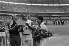 Hank Aaron Signed Aaron Day Poster 7-20-1974 - Steiner 30x20