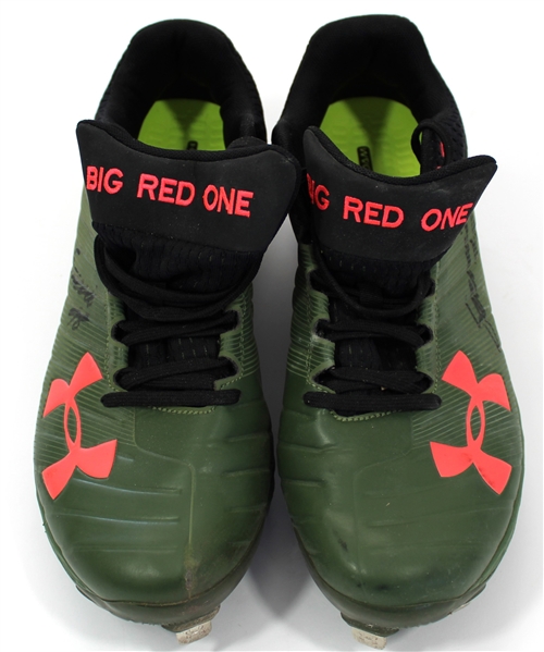 Joakim Soria Game Used & Signed Big Red 1 Cleats 