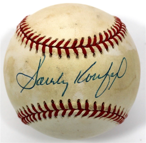 Sandy Koufax Signed Baseball 9.5 JSA Auto 