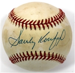 Sandy Koufax Signed Baseball 9.5 JSA Auto 