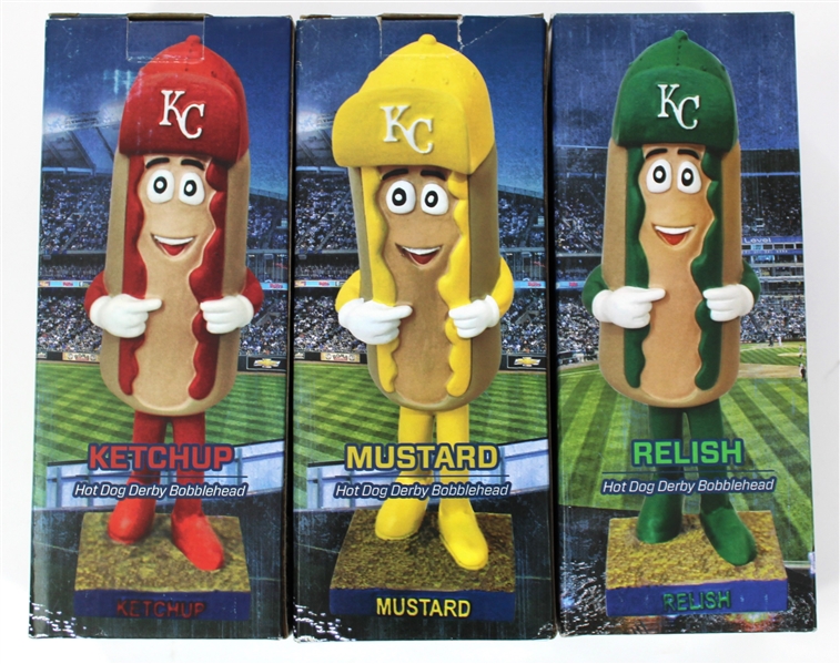Kansas City Royals Mustard - Relish - Ketchup Bobble Collection 