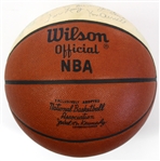 Kansas City-Omaha Kings 1973-74 Signed Basketball - JSA - Bob Cousey - Archibald