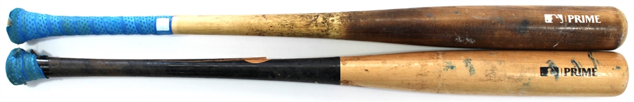 Kyle Isabel Lot of 2 Game Used Bats 