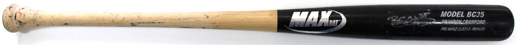 Brandon Crawford Game Used SF Giants Bat