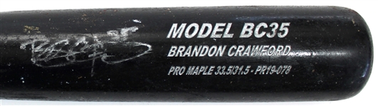 Brandon Crawford Game Used SF Giants Bat
