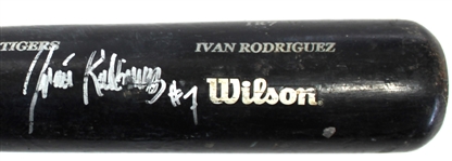 Ivan Pudge Rodriguez Game Used Bat - Winter League